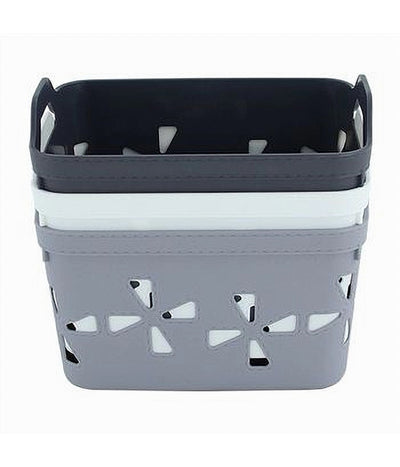 Cesto Portaoggetti Cestino Porta Tutto Con Maniglie 21x15x14cm Assortiti 10724