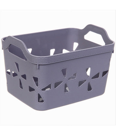 Cesto Portaoggetti Cestino Porta Tutto Con Maniglie 21x15x14cm Assortiti 10724