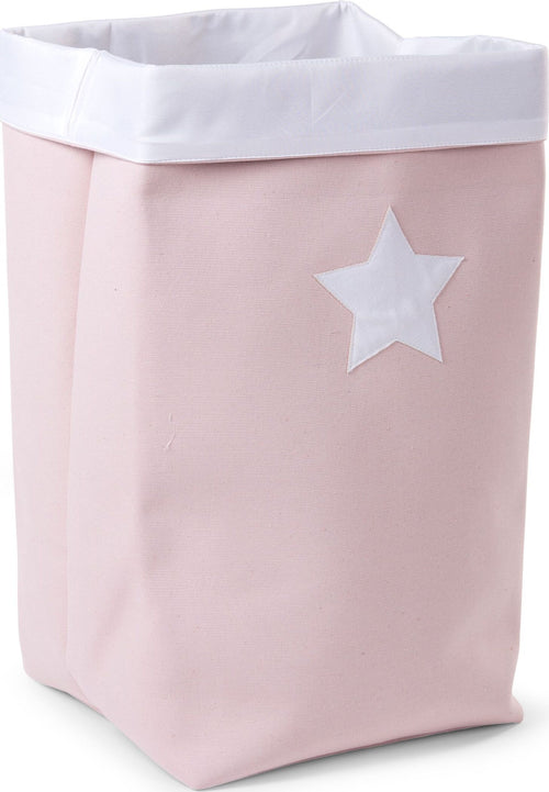 Cesto-Portaoggetti-Childhome-Tela-Bianco-Rosa