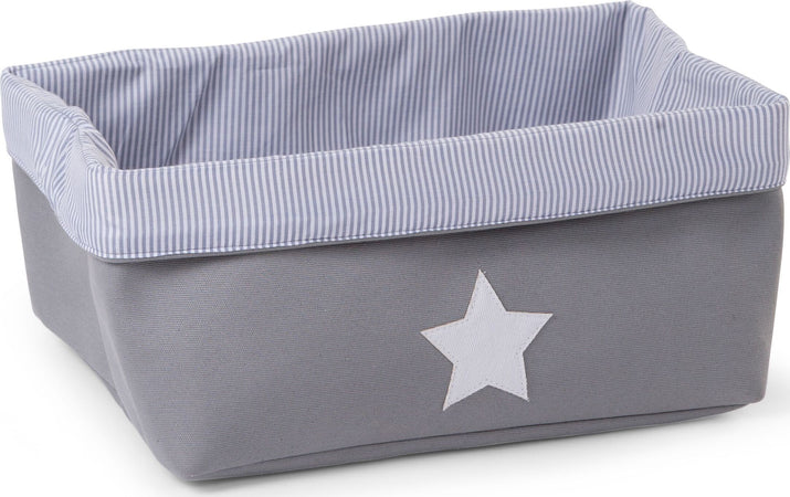 Cesto Portaoggetti Childhome Tela Righe Grigie Casa e cucina/Arredamento/Cameretta bambini/Contenitori/Ceste portaoggetti La Casa Del Bebè - Napoli, Commerciovirtuoso.it