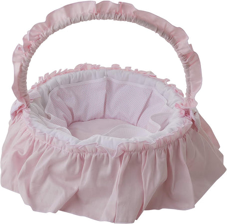 Cesto Vimini TONDO Italbaby Peluche Rosa
