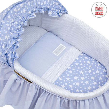 Cestone Con Capotta Une Star Azzurro 39X80X25 Cm Casa e cucina/Arredamento/Cameretta bambini/Lettini per neonati e bambini/Culle/Culla da trasporto La Casa Del Bebè - Napoli, Commerciovirtuoso.it