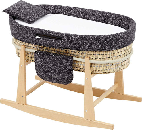 Cestone Mio Cuco+P.CesTaglia  Legno Denver Grigio/Fiori 49X86X61 Cm Casa e cucina/Arredamento/Cameretta bambini/Lettini per neonati e bambini/Culle basculanti La Casa Del Bebè - Napoli, Commerciovirtuoso.it