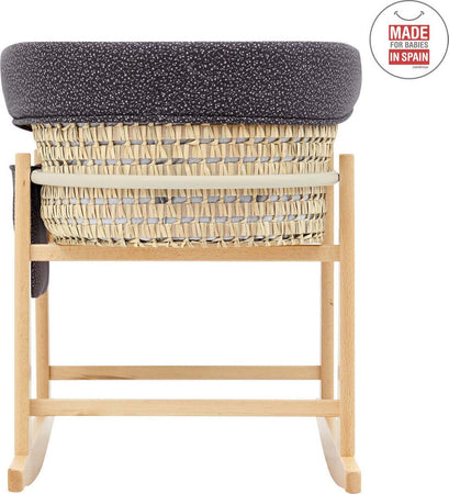 Cestone Mio Cuco+P.CesTaglia  Legno Denver Grigio/Fiori 49X86X61 Cm Casa e cucina/Arredamento/Cameretta bambini/Lettini per neonati e bambini/Culle basculanti La Casa Del Bebè - Napoli, Commerciovirtuoso.it