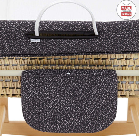 Cestone Mio Cuco+P.CesTaglia  Legno Denver Grigio/Fiori 49X86X61 Cm Casa e cucina/Arredamento/Cameretta bambini/Lettini per neonati e bambini/Culle basculanti La Casa Del Bebè - Napoli, Commerciovirtuoso.it