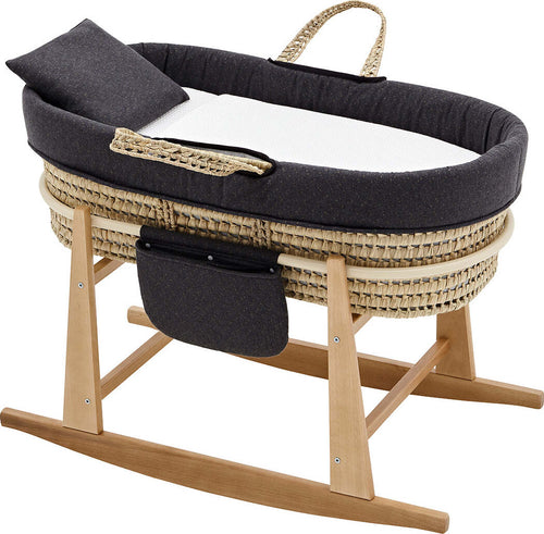 Cestone Mio Cuco+P.CesTaglia  Legno Texas Grigio/Fiori 49X86X61 Cm Casa e cucina/Arredamento/Cameretta bambini/Lettini per neonati e bambini/Culle basculanti La Casa Del Bebè - Napoli, Commerciovirtuoso.it