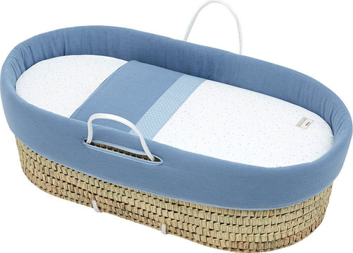 Cestone Palma Foderato Une Astra Azzurro 39X80X25 Cm Casa e cucina/Arredamento/Cameretta bambini/Lettini per neonati e bambini/Culle/Culla da trasporto La Casa Del Bebè - Napoli, Commerciovirtuoso.it