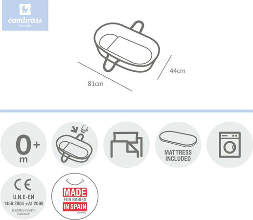 Cestone Palma Foderato Une Astra Azzurro 39X80X25 Cm Casa e cucina/Arredamento/Cameretta bambini/Lettini per neonati e bambini/Culle/Culla da trasporto La Casa Del Bebè - Napoli, Commerciovirtuoso.it