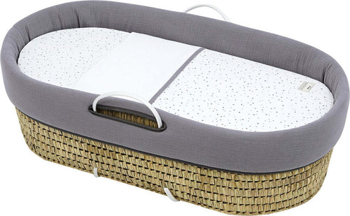 Cestone Palma Foderato Une Astra Grigio 39X80X25 Cm Casa e cucina/Arredamento/Cameretta bambini/Lettini per neonati e bambini/Culle/Culla da trasporto La Casa Del Bebè - Napoli, Commerciovirtuoso.it