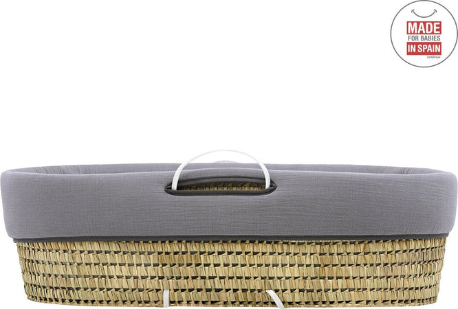 Cestone Palma Foderato Une Astra Grigio 39X80X25 Cm Casa e cucina/Arredamento/Cameretta bambini/Lettini per neonati e bambini/Culle/Culla da trasporto La Casa Del Bebè - Napoli, Commerciovirtuoso.it