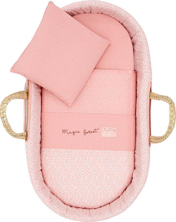 Cestone Palma Foderato Une Forest Rosa 39X80X25 Cm Casa e cucina/Arredamento/Cameretta bambini/Lettini per neonati e bambini/Culle/Culla da trasporto La Casa Del Bebè - Napoli, Commerciovirtuoso.it