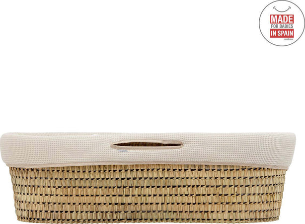 Cestone Palma Foderato Une Sky Beige 39X80X25 Cm Casa e cucina/Arredamento/Cameretta bambini/Lettini per neonati e bambini/Culle/Culla da trasporto La Casa Del Bebè - Napoli, Commerciovirtuoso.it