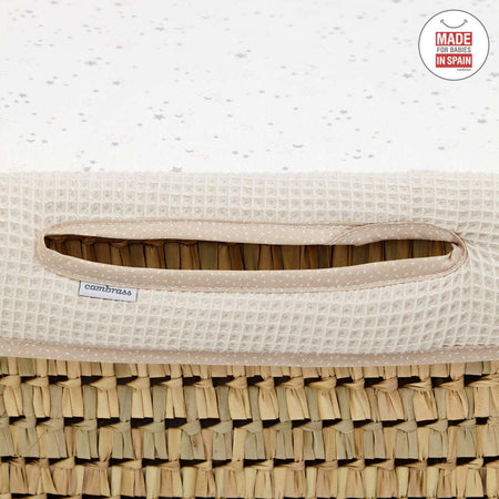 Cestone Palma Foderato Une Sky Beige 39X80X25 Cm Casa e cucina/Arredamento/Cameretta bambini/Lettini per neonati e bambini/Culle/Culla da trasporto La Casa Del Bebè - Napoli, Commerciovirtuoso.it