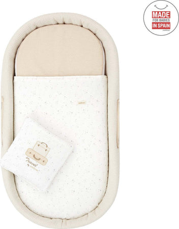 Cestone Palma Foderato Une Sky Beige 39X80X25 Cm Casa e cucina/Arredamento/Cameretta bambini/Lettini per neonati e bambini/Culle/Culla da trasporto La Casa Del Bebè - Napoli, Commerciovirtuoso.it