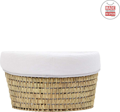 Cestone Palma Foderato Une Sky Grigio 39X80X25 Cm Casa e cucina/Arredamento/Cameretta bambini/Lettini per neonati e bambini/Culle/Culla da trasporto La Casa Del Bebè - Napoli, Commerciovirtuoso.it