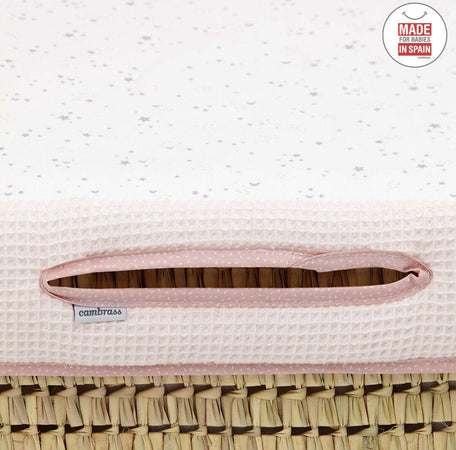 Cestone Palma Foderato Une Sky Rosa 39X80X25 Cm Casa e cucina/Arredamento/Cameretta bambini/Lettini per neonati e bambini/Culle/Culla da trasporto La Casa Del Bebè - Napoli, Commerciovirtuoso.it