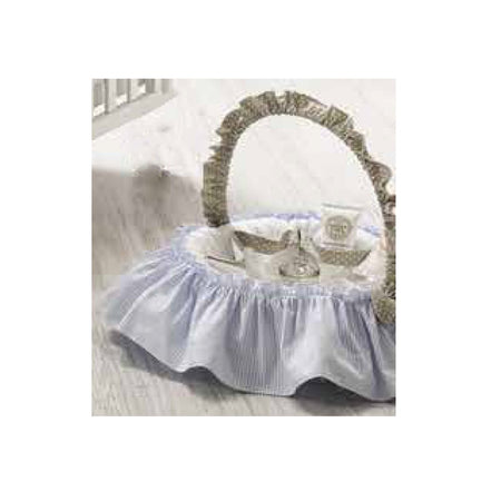 Cesto Vimini TONDO Italbaby Sweet Stars Azzurro