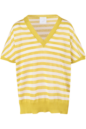 LA FEMME BLANCHE La Femme Blanche - T-shirt - 451613 - Bianco/Giallo da donna