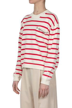 Semi-Couture Semi Couture - Maglia - 450811 - Panna/Rosso da donna