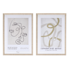Set2 Quadro sherley con stampa su carta, vetro, cornice in mdf