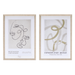 Set2 Quadro sherley con stampa su carta, vetro, cornice in mdf