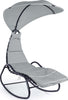 Chaise longue dondolo baffin antracite da giardino e veranda con cuscino Giardino e giardinaggio/Arredamento da giardino e accessori/Lettini Decor Space - Altamura, Commerciovirtuoso.it