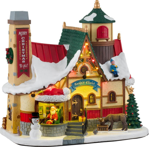 Chalet di Babbo Natale, edificio illuminato per villaggio di Natale in poliresina Casa e cucina/Decorazioni per interni/Addobbi e decorazioni per ricorrenze/Decorazioni natalizie/Oggettistica MagiediNatale.it - Altamura, Commerciovirtuoso.it