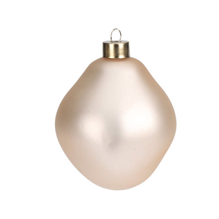 Palline per albero di Natale in vetro color champagne decorazioni natalizie