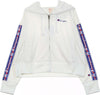 CHAMPION-Felpa-Cappuccio-Corta-Donna-Full-Zip-Top-White-da-donna