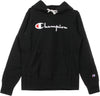 CHAMPION-Felpa-Cappuccio-Donna-Hooded-Sweatshirt-Black-da-donna