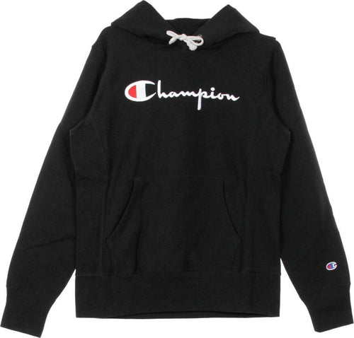 CHAMPION-Felpa-Cappuccio-Donna-Hooded-Sweatshirt-Black-da-donna