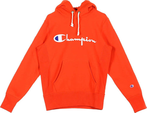 CHAMPION-Felpa-Cappuccio-Uomo-Hooded-Sweatshirt-Orange-da-uomo