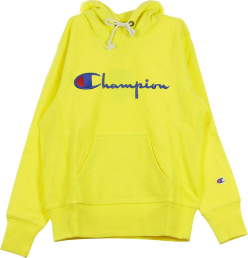 CHAMPION-Felpa-Cappuccio-Uomo-Hooded-Sweatshirt-Yellow-da-uomo