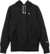 CHAMPION-Felpa-Cappuccio-Uomo-Reverse-Weave-Logo-Hoodie-Black-da-uomo