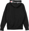 CHAMPION-Felpa-Cappuccio-Uomo-Reverse-Weave-Logo-Hoodie-Black-da-uomo