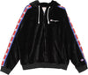 CHAMPION-Felpa-Cappuccio-Zip-Donna-Hooded-Full-Zip-Sweatshirt-Black-da-donna