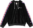CHAMPION-Felpa-Cappuccio-Zip-Donna-Hooded-Full-Zip-Sweatshirt-Black-da-donna
