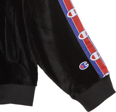 CHAMPION-Felpa-Cappuccio-Zip-Donna-Hooded-Full-Zip-Sweatshirt-Black-da-donna
