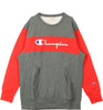 CHAMPION-Felpa-Girocollo-Uomo-Colour-Block-Kangaroo-Pocket-Reverse-Weave-Grey/red-da-uomo