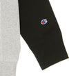 CHAMPION-Felpa-Girocollo-Uomo-Colour-Block-Kangaroo-Pocket-Reverse-Weave-Light-Grey/black-da-uomo