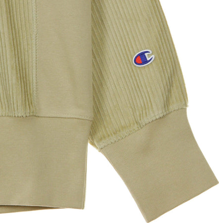 CHAMPION-Felpa-Girocollo-Uomo-Corduroy-Crewneck-Wheat-da-uomo