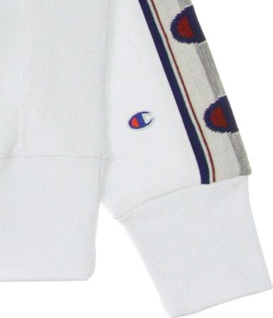 CHAMPION-Felpa-Girocollo-Uomo-Crewneck-Sweatshirt-White-da-uomo
