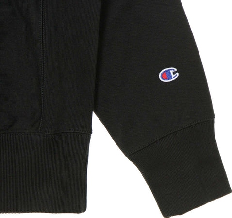 CHAMPION-Felpa-Leggera-Girocollo-Uomo-Crewneck-Sweatshirt-Black-da-uomo