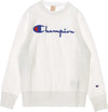 CHAMPION-Felpa-Leggera-Girocollo-Uomo-Crewneck-Sweatshirt-White-da-uomo