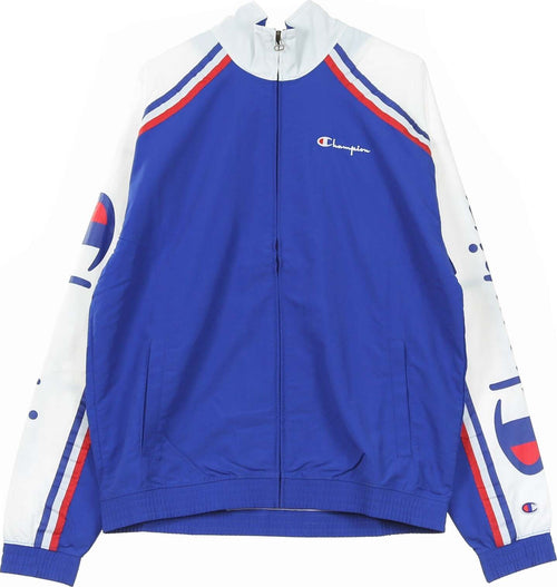 CHAMPION-Giacca-a-Vento-Uomo-Track-Top-Full-Zip-Blue/white-da-uomo