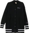 CHAMPION-Giubbotto-Bomber-Lungo-Donna-Gbomber-Reverse-Weave-Black-da-donna