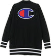 CHAMPION-Giubbotto-Bomber-Lungo-Donna-Gbomber-Reverse-Weave-Black-da-donna
