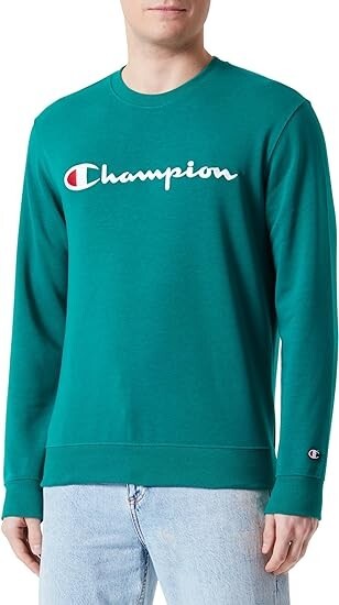 Champion-Legacy-Icons---Heavy-Spring-Terry-Crewneck-Felpa,-Verde-Bosco,-Uomo