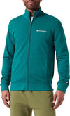 Champion-Legacy-Icons---Heavy-Spring-Terry-Small-Script-Logo-High-Neck-Full-Zip-Felpa,-Verde-Bosco,-Uomo