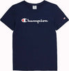 Champion-Legacy-Icons-W---S/S-Crewneck-T-Shirt,-Blu-Marino,-Donna